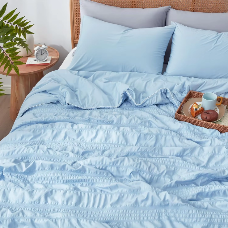 Tecido de colcha Seersucker